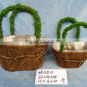 Decorative Moss and Sisal Flower Pot for Home and Garden thumbnail-6