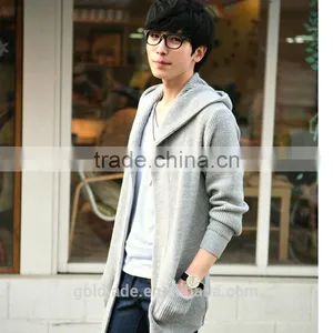 Knitting Coat Sweaters for Men Cashmere Tops Sweater School Cardigan thumbnail-1