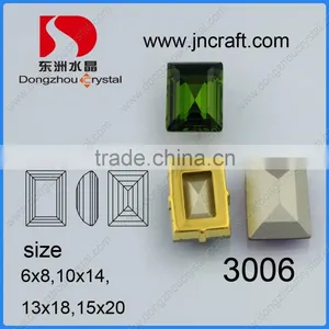 China Garment Accessory Imitation SW Light Sapphire Rectangle Rhinestone for Wedding Dress thumbnail-2