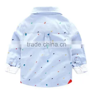 Boys Formal Shirts With Small Star Print 100% Cotton Long Sleeve Top Design for Baby Boys thumbnail-2