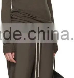 New Style Grey Pure Wool Long Sleeve V Neck Sweater Design for Girls thumbnail-4
