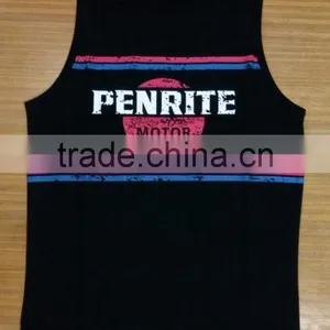 Custom Design Printing Sleeveless Tank Tops, Mens Cotton Printed Vest thumbnail-1