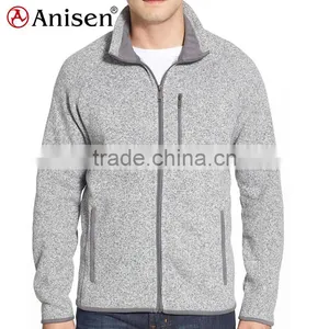 China Manufacturer Grey Knitted Sweater Men Coats thumbnail-1