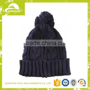 Cheap Hip Hop Wholesale Beanie Fur Pom Hats thumbnail-1