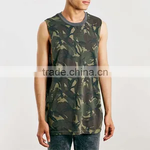 Mens Camouflage Surf Tank Mens Sleeveless Vest thumbnail-1