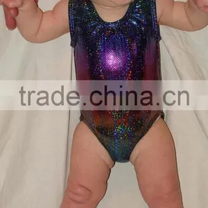 Gymnastics Sequin Leotard Babies, Toddlers, Girls Holographic Colors thumbnail-1