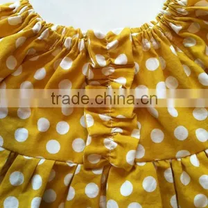 Ginger and White Polka Dot Smocked Dress Baby Girl Party Dress Frock Design Baby Polka Dot Dress thumbnail-4