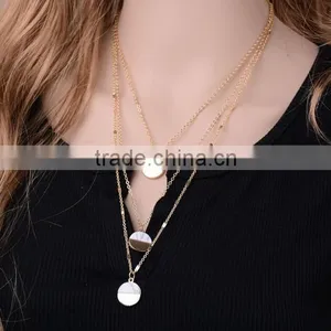 Zm34536a Fashionable Jewelry Simple Three Later Pendant Necklace thumbnail-5