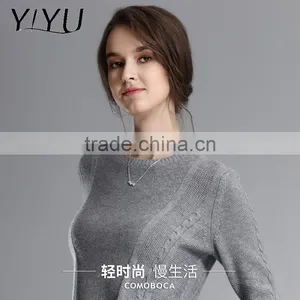 Hot Sale Winter Women Cashmere Cable Knit Sweater thumbnail-5
