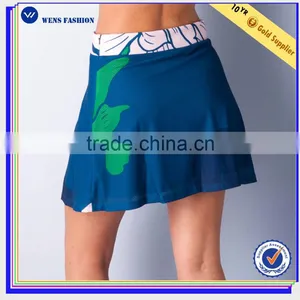 New Design Mesh Blossom Flared Shape 100%polyester Tennis Skirt Wear thumbnail-2