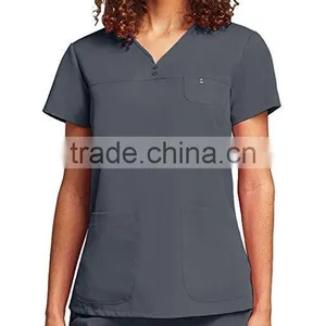 Colorful 2017 Custom Fashionable Scrub Top Nurse Hospital Uniforms Medical Scrubs Designs thumbnail-5