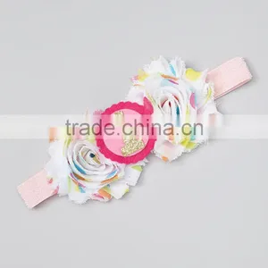 2016 New Girls Birthday Headband With Confetti Shabby Rose Cute Children Band Fancy Baby Girl Accessories HA90423-29 thumbnail-1