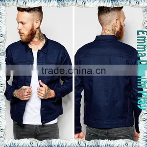 New 2015 Hot Selling Coat Super Fashion Indigo Denim Jacket for Men thumbnail-2