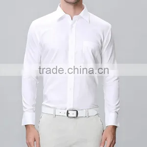 Wholesale Pure Cotton White Shirts for Men Stylish Quality Men Office Shirts thumbnail-1