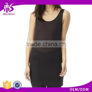 2017 Guangzhou Shandao Summer New Design Woman Fashion Longline 100% Cotton Cheap Wholesale Tank Top thumbnail-1