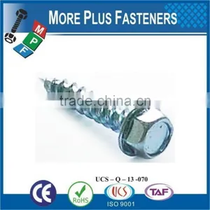 Made in Taiwan Bright Zinc Stainless Steel Zinc Plated Flange Hex Taping Screw thumbnail-4