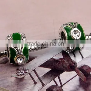 Green Enamel Bead for European Charm Bracelets thumbnail-6
