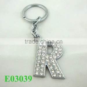 2013 Rhodium Plating Alphabet Key Chains R thumbnail-1