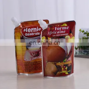 Promotional Flat Bottom Spout Pouch Bag With Customized Logo Reusable High Quality Spout Pouch Bag thumbnail-1