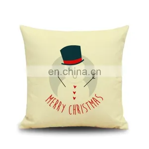 Wholesale Cotton Linen Throw Pillow Cover Christmas Home Decoration Pillowcase Soft 45x45 Square Cushion Covers thumbnail-2