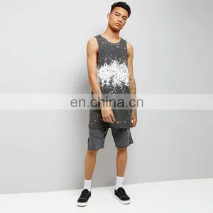 Cheap Custom Digital Printing Summer Casual Mens Long t Shirt thumbnail-1