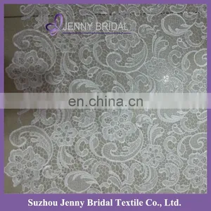 TR022A White Chemical Lace Table Overlay Lace Table Runner for Round Tables thumbnail-2