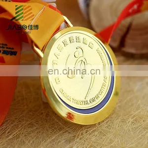3d Soft Enamel Custom Metal Sport Award Gold Silver Bronze Triathlon Medals thumbnail-3