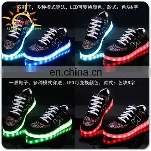 New Style Men Kids Sport Led Shoes Sneakers Free Sample for Boys Girls, High Quality Children Led Light Shoes Sport With Usb thumbnail-6