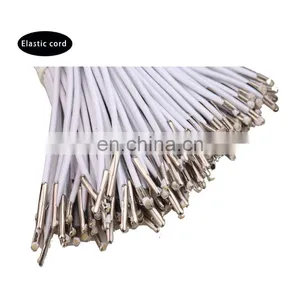 China Wholesale 2mm Round Black Elastic Cord With Metal End/bard for Document Folder thumbnail-4