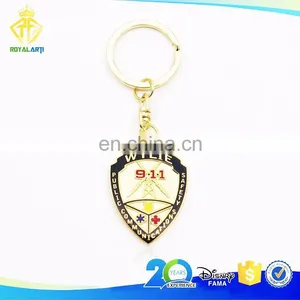 High Quality Custom Sheriff's Office Metal Keychain in Hard Enamel thumbnail-3