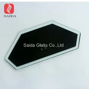 Custom 8mm Thick Black Tempered Glass for TV Stand Base thumbnail-1