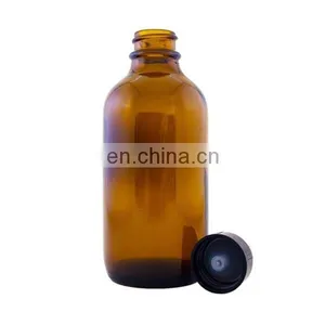Essential Oil 4 oz Amber Glass Bottle With Black Cap thumbnail-1