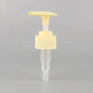 24/410 Wholesale Light Yellow Color Plastic Hand Press Type Liquid Lotion Pump thumbnail-3
