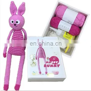 Happy Bunny 100% Cotton Yarn Crochet Kit for DIY thumbnail-2