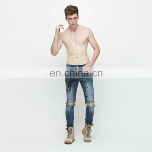 DiZNEW Factory Direct Wholesales Graphic Printing Straight Pants Jeans Man thumbnail-6