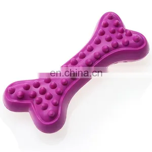 Easy to Clean Non-toxic Pet Chew Toy Molar Tooth Rubber Dog Toy Bone thumbnail-6