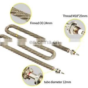 Electric W Type Finned Air Tubular Strip Heater Heating Element thumbnail-4