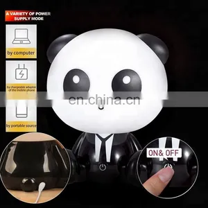 Plastic Panda Touch Table Lamp Usb Energy Saving Night Light Bedside Lamp thumbnail-5