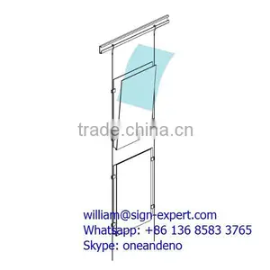 A4 Acrylic Pockets Leaflet Holder for Window Display System thumbnail-1