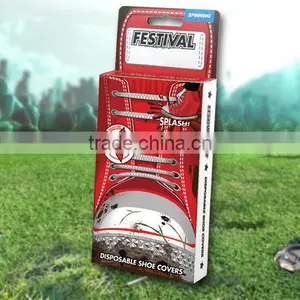 Wholesale Fesitival All Printed Logo Waterproof Running Shoe Covers Rain thumbnail-2