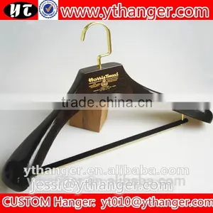 YY0513 Wholesale Luxury Bule Wide Shoulder Clothes Hangers Men Suits Hanger With Velvet Trousers Bar Supplier's Choice thumbnail-4