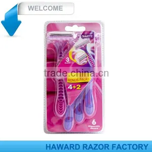 D316L Blister Pack Triple Blade ABS Rubber Handle Men Razor thumbnail-6