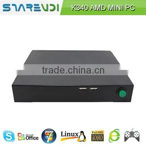 Good Bargain Barebone Mini pc Ubuntu Mini pc K340 AMD E2-1800 Dual Core 1.7G 18W Power Consumption thumbnail-1