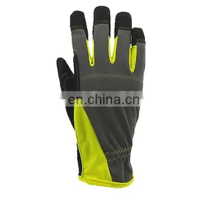 High Quality Synthetic Leather Fingerless Mechanics Work Impact Safety Gloves thumbnail-2