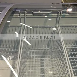 Wholesale Curved Glass Door Chest Freezer for Ice Cream thumbnail-4