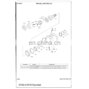 Genuine New R140W-9 Hydraulic Motor R140W-9 Travel Motor 31Q441010 thumbnail-1