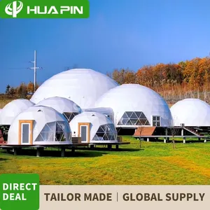 Waterproof Luxury 6m 7m 8m Glamping House Tent Geodesic Dome thumbnail-4