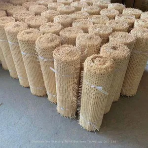 Different Colors and Sizes Plastic pe Rattan Cane Webbing Rolls Materilas for Cabinet Door Led Shade Furniture thumbnail-5