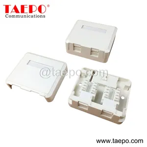 Sample Free CAT5E RJ45 8P8C UTP 1 Port and 2 Port Surface Mount Outlet Box Compatible With Keystone Jack With RoHS Certificate thumbnail-1