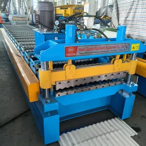 Color Steel Tile Water Ripple Pressure Tile Machine External Wall Panel IBR Arc Tile Forming Machine thumbnail-2